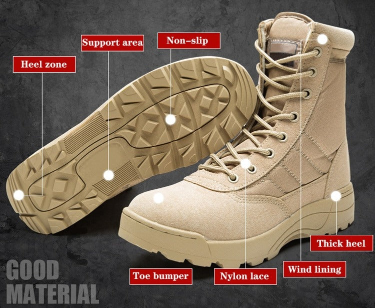 Long Outdoor Boots Breathable Desert Hiking DMS