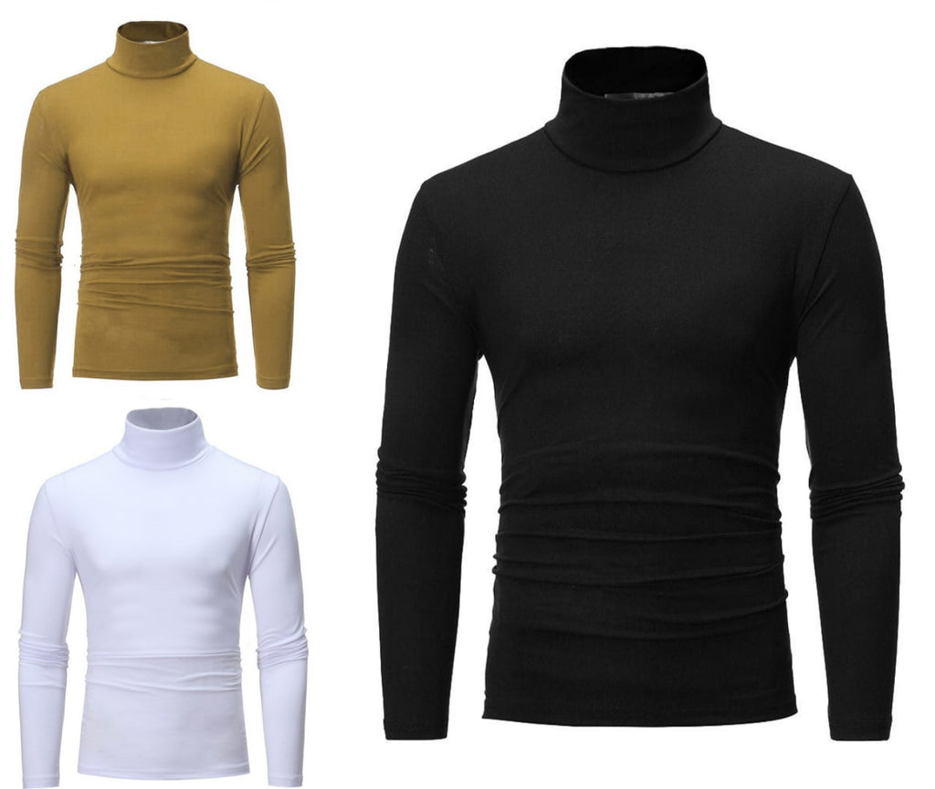 Pack Of Three Mens/Womens Winter Warm Long Sleeve High Neck Pullover Top